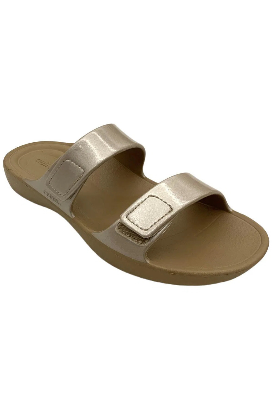 Aetrex Women's Kaia EVA Slide Sandal Champagne - Medium